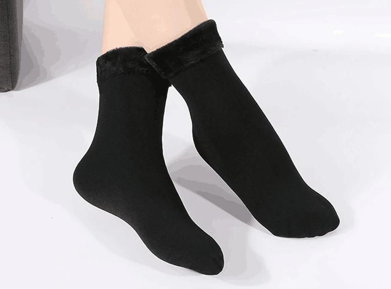 Женские носки; зимние теплые плотные теплые шерстяные кашемировые зимние носки; бесшовные бархатные сапоги для сна; Calcetines для девочек