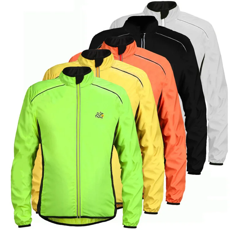 Men Women Waterproof Cycling Jackets High Visibility Windbreaker Bicycle Jacket Windproof Clothing Reflective Bike Coat