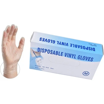 

Disposable Vinyl Gloves Powder Free Plastic, Clear,Allergy Free, Latex Free (600PCS)