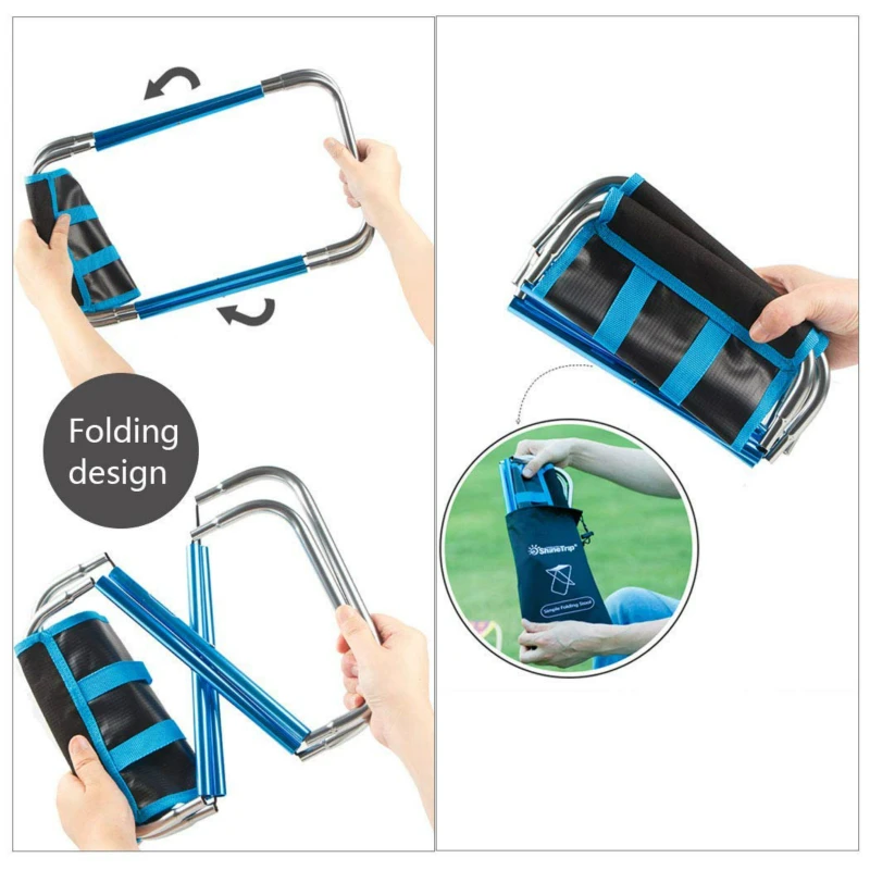 Folding Stool Fishing Chair Lightweight Picnic Camping Chair Foldable Aluminium Cloth Outdoor Portable Outdoor Furniture