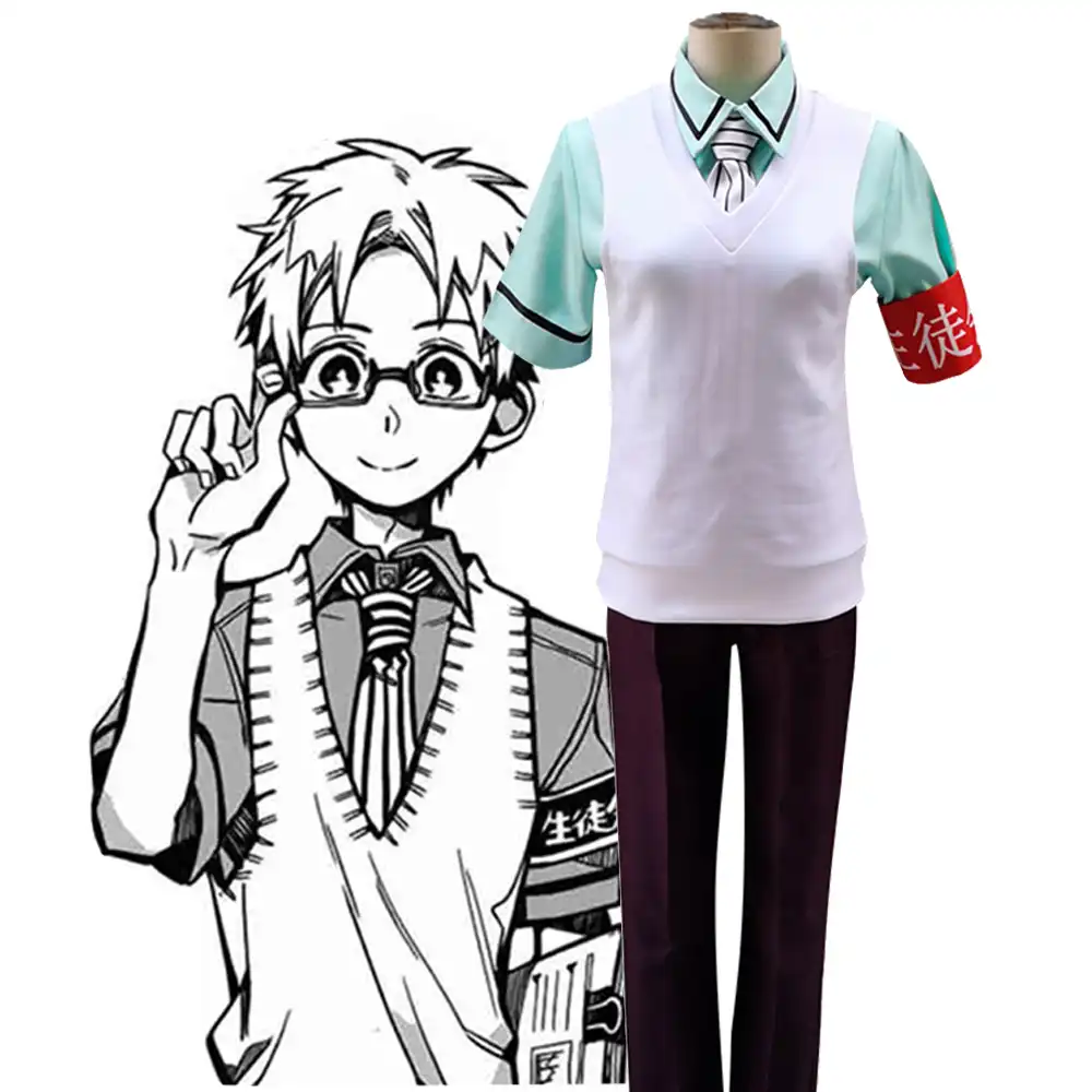 アニメ Jibaku Shounen トイレバウンド花子くんあかね葵コスプレ衣装大学 Jk 学校均一ベストティーンエイジャーの学生スーツ Anime Costumes Aliexpress