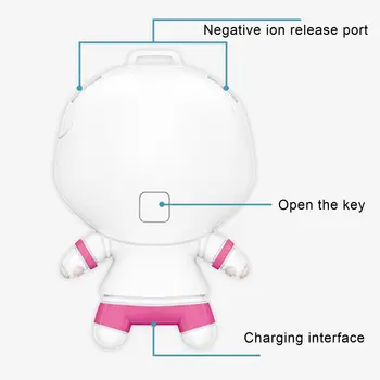 

Cartoon Air Purifier Necklace Mini Portable USB Air Cleaner Negative Ion Generator Low Noise Air Freshener