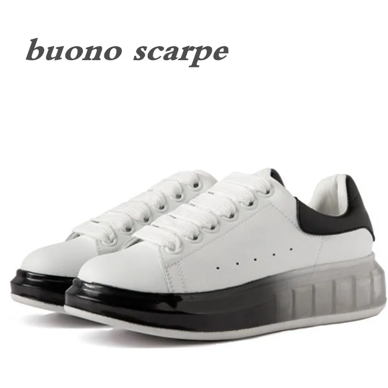 

2019 autumn and winter wheat new leather wedge with thick bottom female air cushion bottom large size sports shoes