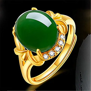 

Garnet Ring for Women Diamond Rings for Women Jade Gemstone Carved Ring Baltic Green Amber Ring Rose Gold Ring 925 Anillo Mujer