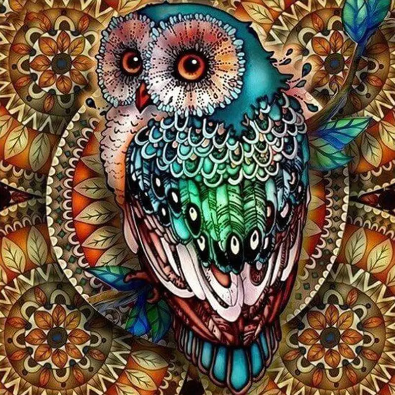 

Owl DIY 5D Full Drill Diamond Painting Embroidery Cross Stitch Kits Rhinestone