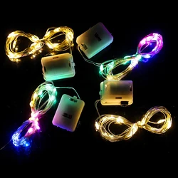 Guirlande lumineuse LED 1M 2M, féerique, fleur, Festival, jour, décoration, AG13, à piles, pour noël, nouvel an, mariage 