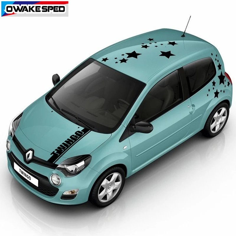 Автомобильные капот гоночные полосы для Renault Twingo RS GT 2009- спортивный стиль виниловые наклейки авто капот крышка двигателя декоративные наклейки