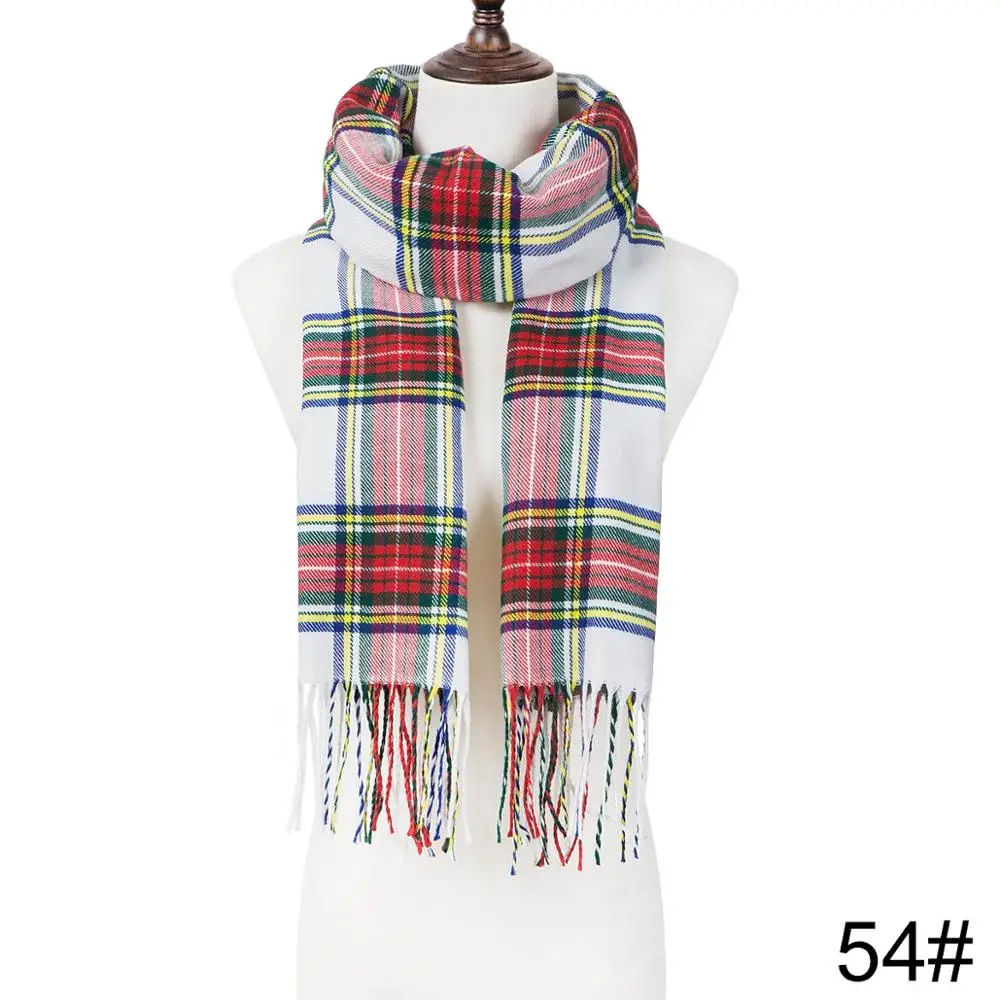 Evrfelan бренд роскошный женский шарф Классический плед Зимний шарф шали прямоугольник длинный размер зимние шарфы Дамская шаль с кисточками bufand - Цвет: 38