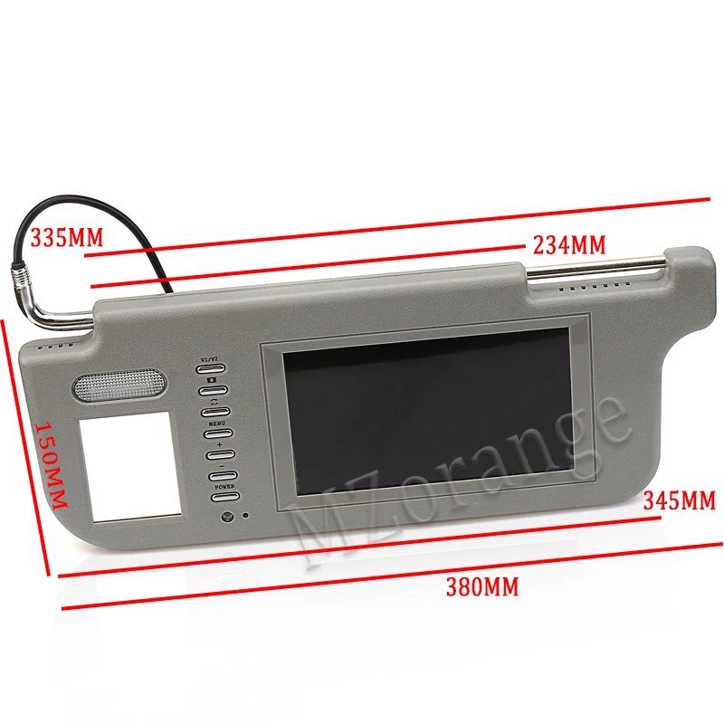 MIZIAUTO 7 inch left right Car sun visor monitor sun-shading boards display screen two-way video input reversing switch priority
