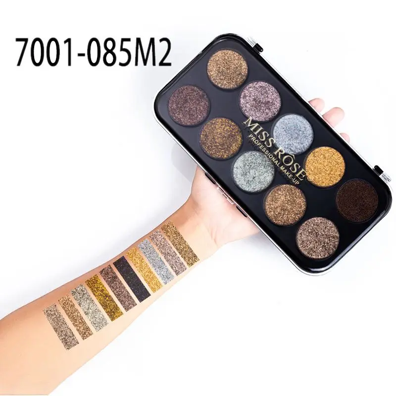 Miss Rose тени для век Palettesequins блеск Тени для век пластина блестящие тени для век с блестками порошок высокие глянцевые тени для век(с блеском