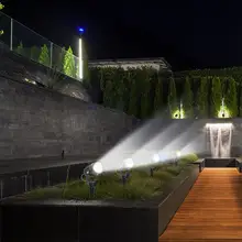 Четыре в одном 10 Вт Светодиодный светильник для газона стабильная производительность прочный 100-240 В водонепроницаемый высокий яркий вставной пол садовые фонари