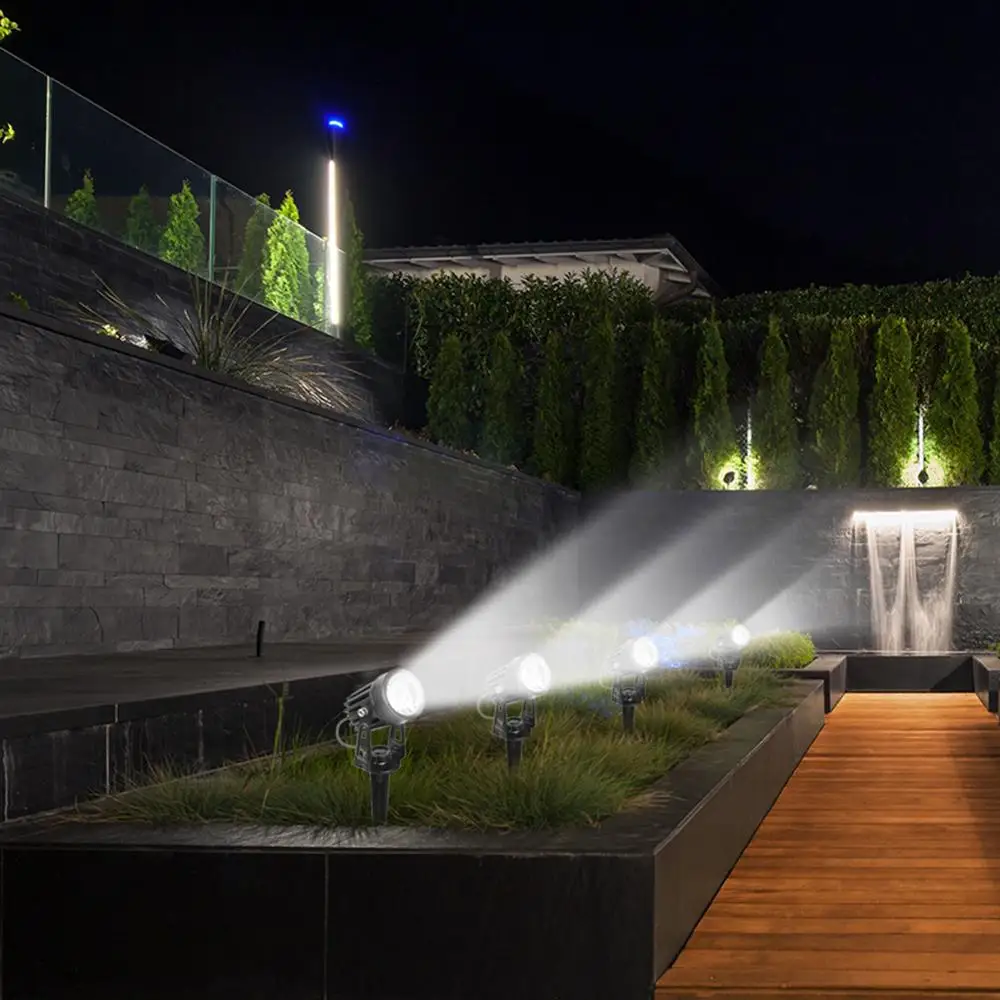 

Four in One 10W LED Lawn Lamp Stable Performance Durable 100-240V Waterproof High Bright Insert Floor Garden Lights