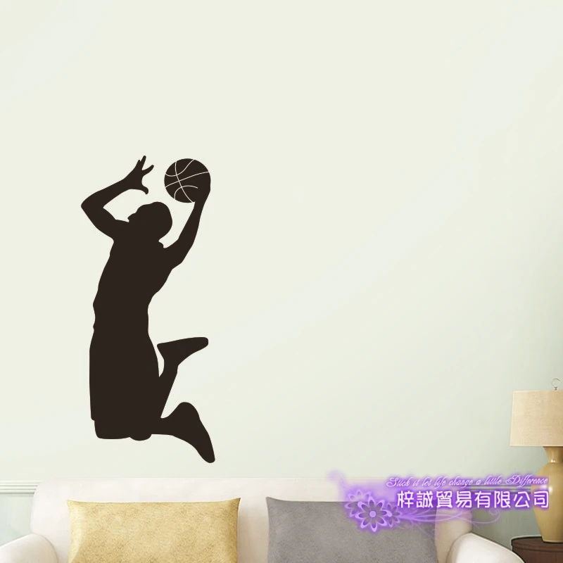 Basketball Player Sticker Decal Sports Posters Home Decoration Vinyl Wall Decals Decor Mural Dunk Car | Дом и сад