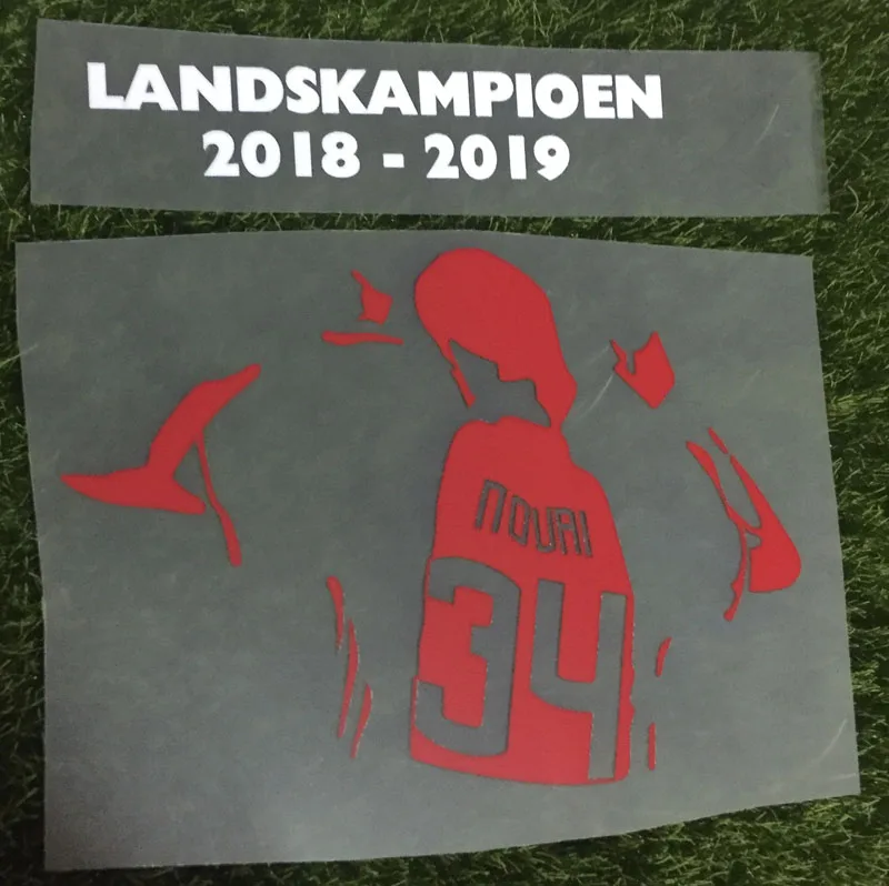 NOURI PATCH Игра чемпионов Eredivisie Match Подробная информация Landskampioen и дань Нури патч футбольная нашивка - Цвет: NOURI PATCH