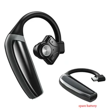 QS1 Bluetooth 5,0 наушники с двумя батареями Bluetooth наушники с крючком Беспроводная гарнитура Handfree 270 мАч с микрофоном запасная батарея