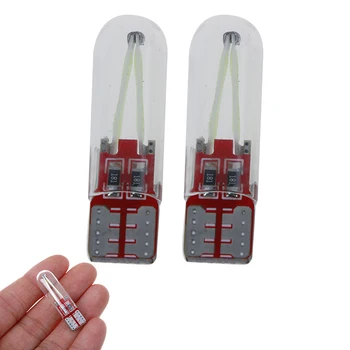 

2pcs 12-24V License Plate Width Light Purple bulb COB DC LED Canbus Glass