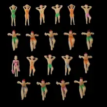 20 шт. окрашенная Смешанная фигурка модель пляжный плавательный песок люди фигуры 1: 100 масштабная игрушка