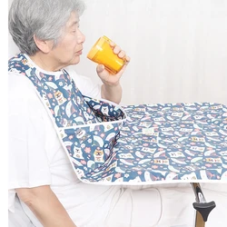 Adult bib waterproof and leak-proof dining bib protects the apron clothes from splashes and stains into the water towel