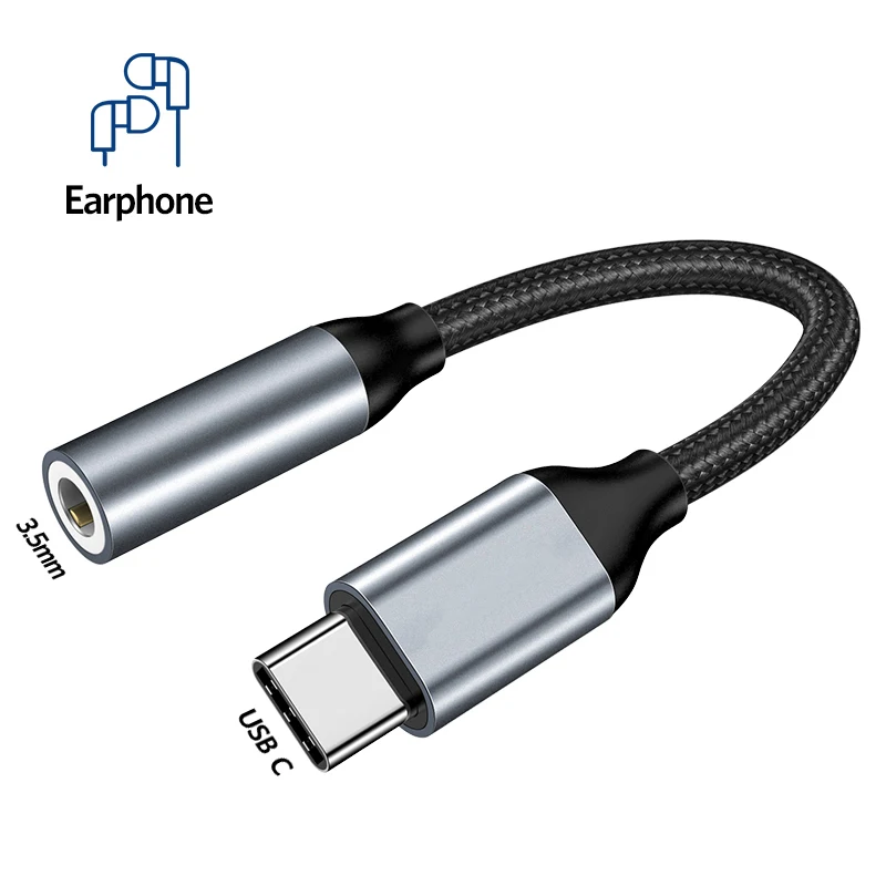 Oppselve usb type C до 3,5 мм переходной кабель наушники type-C конвертер кабель для Xiaomi huawei OPPO OnePlus - Цвет: Type-C to 3.5mm