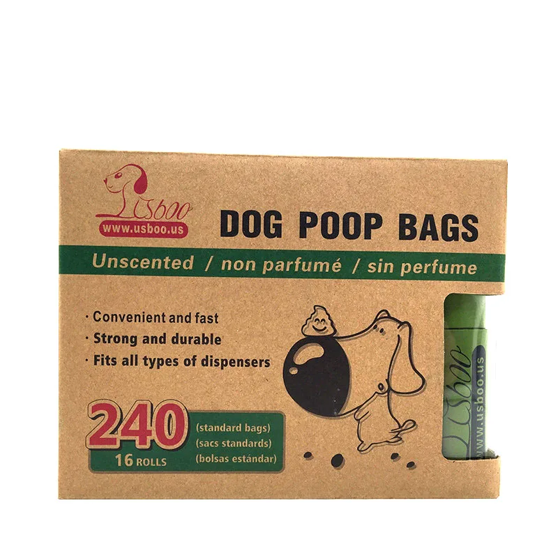 

16 rolls per box Earth-Friendly Disposable dog waste bags Biodegradable Dog Poop Bags use for packing dog poop