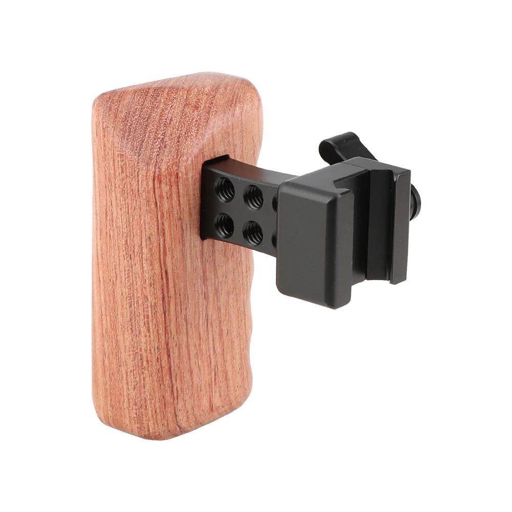 

Kayulin DSLR Camera Wooden Handle Grip Quick Release NATO Side Handle (Left Hand)