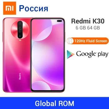 

Global ROM Xiaomi Redmi K30 6GB 64GB Smartphone Snapdragon 730G 64MP Quad Camera 120HZ Fluid Display 4500mAh 27W Charger
