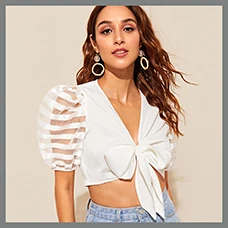 Summer-Lace-Womens-Tops-White-Short-Style-Lace-Up-Shirt-Ladies-Sexy-V-Neck-Patchwork-Shirts