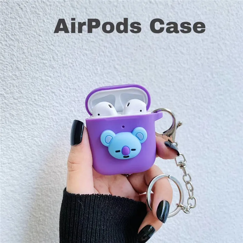 Милый мультяшный Мягкий силиконовый чехол для Apple Airpods, чехол, беспроводные Bluetooth игрушечные наушники, чехол для Airpods Pro Coque - Цвет: T  3