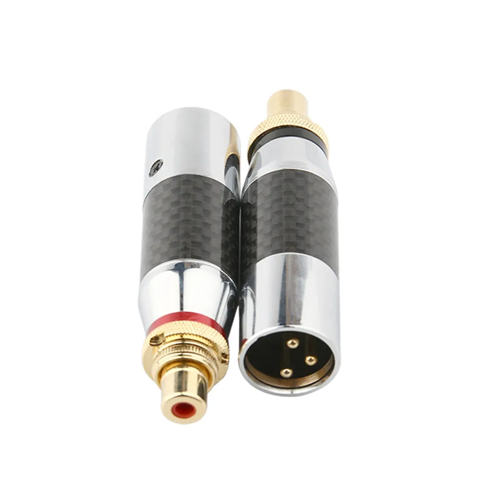 RCA XLR штекер для мужчин и женщин DIY Аудио адаптер Высокое качество XLR 3Pin динамик RCA разъем позолоченный AUX для микрофона