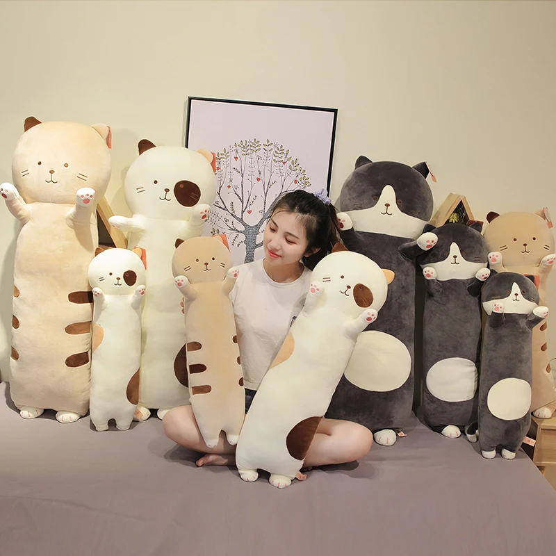 thumbnail image 2 of PayUSD Big Size Cuddle Cat Plush Body Pillow, 51" Long, Squishy Soft, Sleep & Gift Toy 2 of 12