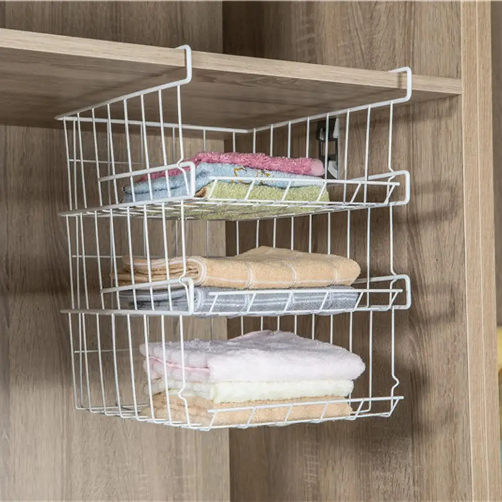 

Hanging Basket Wardrobe Storage Rack Kitchen Partition Storage Rack Dormitory Partition Rack Hanging Basket