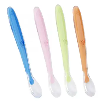 

2pcs/set Silicone baby spoon safe feeding baby drink soup food feeder soft baby spoon feeder feeding spoon children tableware
