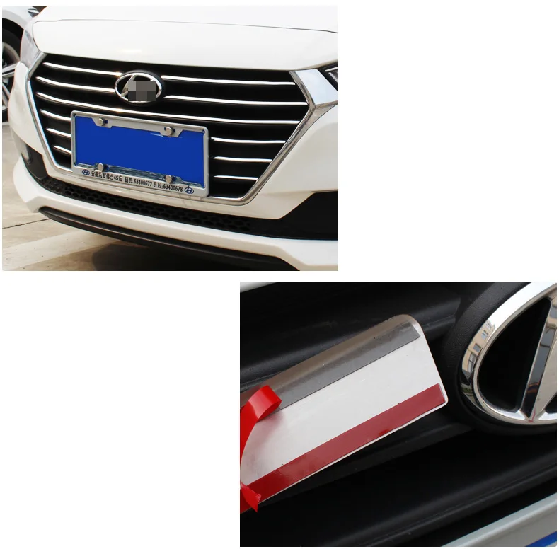 Lsrtw2017 для hyundai Solaris Verna автомобильный передний Groll средняя сетка Отделка Декоративные аксессуары для интерьера молдинги