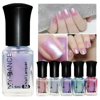 

12Colors Nail Polish Red Gray Glitter Pearl Nail Art Varnish Water-based Nail Art Varnish Unpeelable Long-lasting Nail Polish 6m