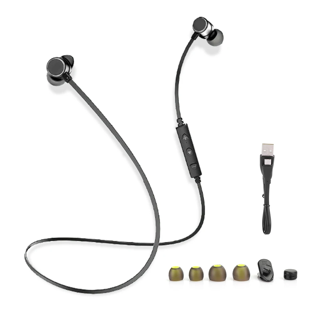 Беспроводные спортивные Bluetooth-наушники WT10 с шейным ободом Металлические
