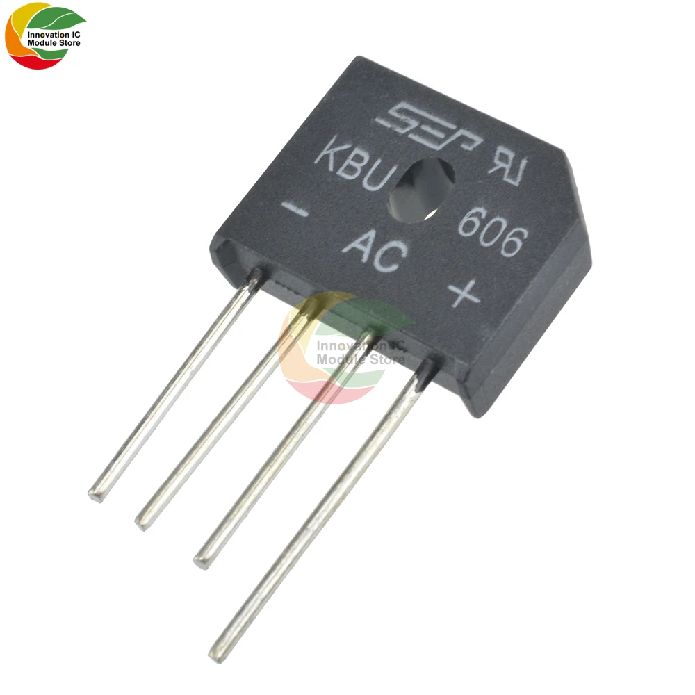 Ziqqucu 1pcs/5pcs/10pcs Kbu606 Kbu606 6a 600v Rectifier Bridge Diode