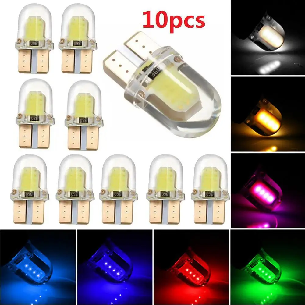 10 шт. светодиодный W5W T10 194 168 COB 8SMD светильник для парковки авто клинообразный