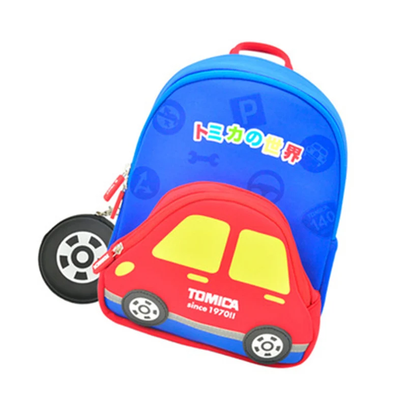 TAKARA TOMY/подарок для мальчиков и девочек, сумка для детского сада, ткань для дайвинга, с мультяшным автомобилем, для детей от 2 до 6 лет, легкий Большой рюкзак