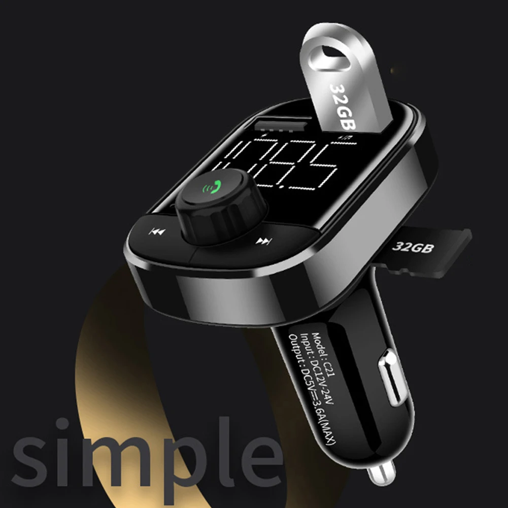 Комплект для авто Senza Fili di Bluetooth FM Trasmettitore lcd MP3 Lettore USB del Caricatore di аксессуары для авто каво аудио Con Il
