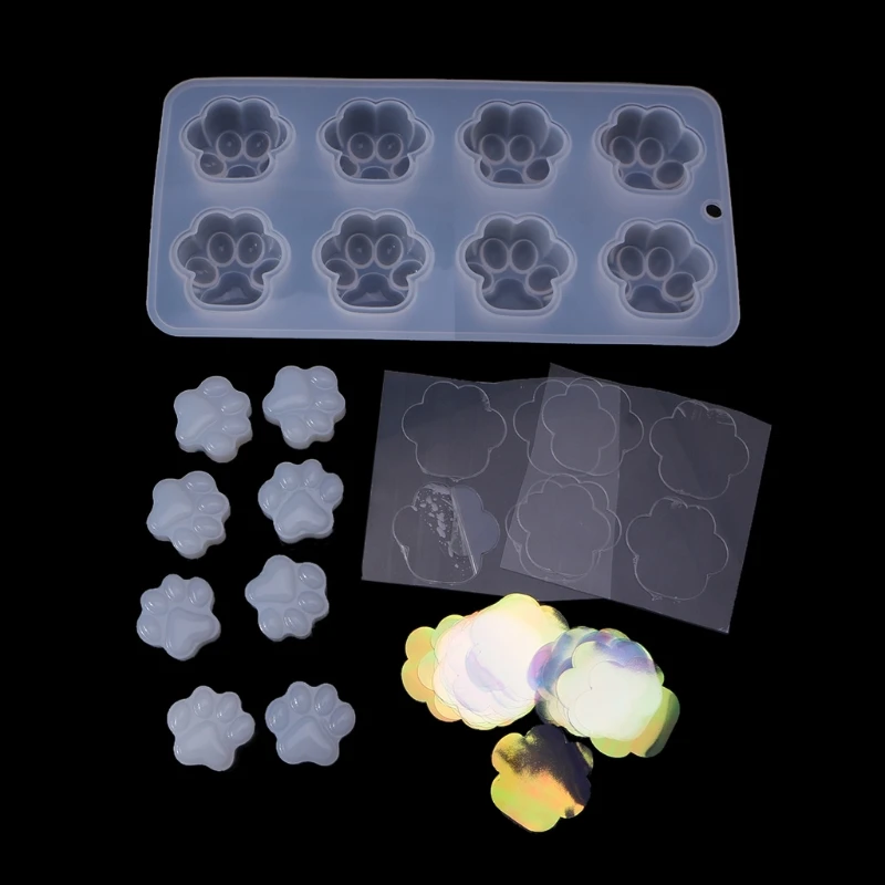 

Cat Paw Silicone Material Mold Dog Paw Mold Animal Clear Molds for UV Resin Decoden Cabochon DIY Resin Molds for Jewelry