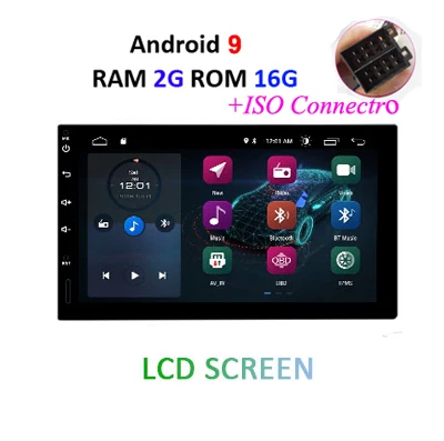 ISO 2G 16G LCD DSP ips 4G 64G Android 9,0 2 Din Универсальное автомобильное радио ПК мультимедийный плеер видео gps головное устройство в тире для NISSAN/VW/TOYOTA OBD2 - Цвет: ISO 2G 16G LCD