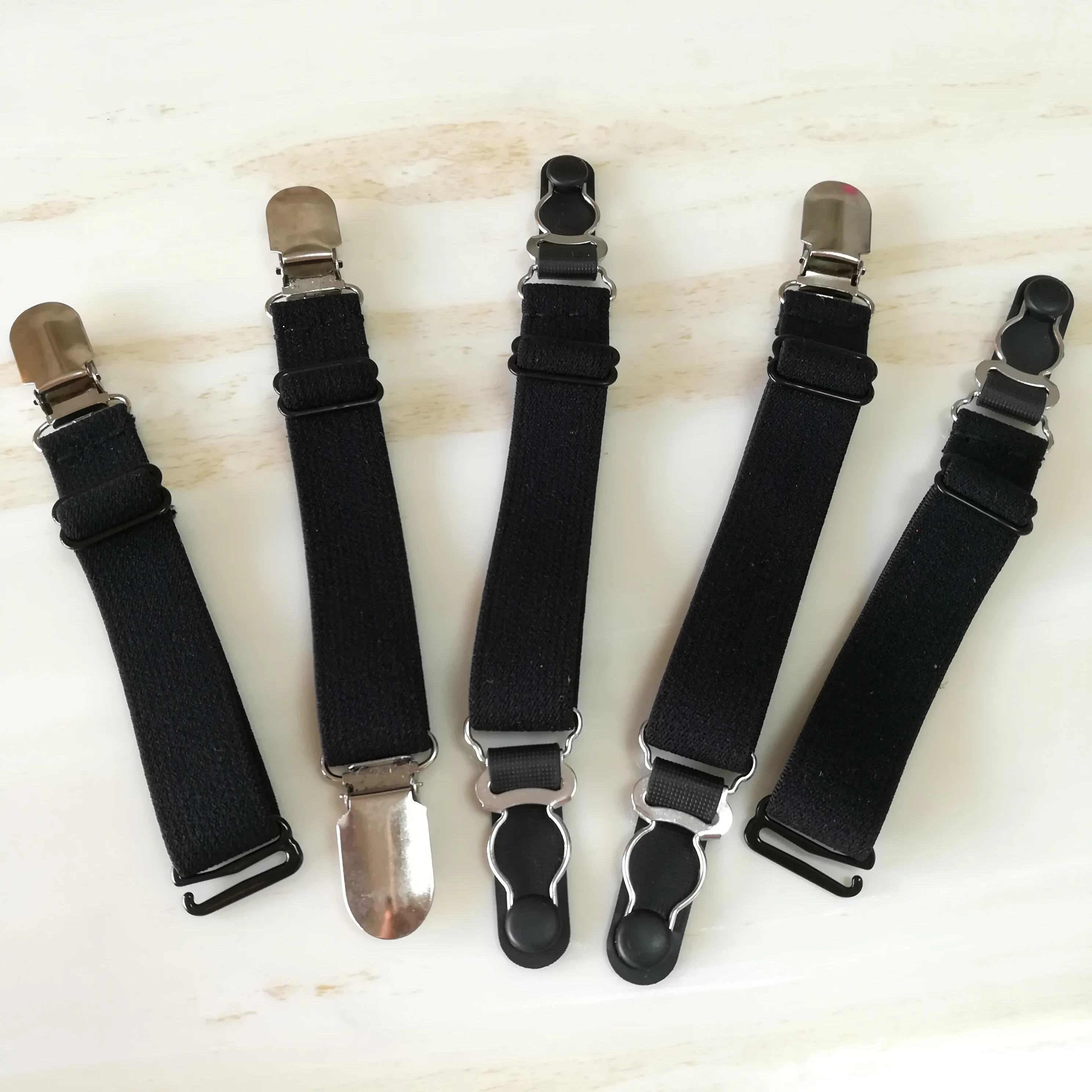 Женская мода эластичные подвязки эластичные пояса металлический зажим крюк Шпильки заклепки женские подвязки для чулок