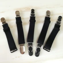 Женская мода эластичные подвязки эластичные пояса металлический зажим крюк Шпильки заклепки женские подвязки для чулок