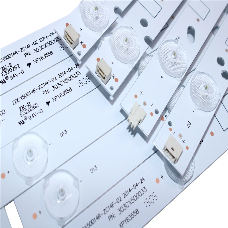 new 10pieces/set LED Backlight strip 7 lamp For ZDCX50D14R-ZC14F-02 01 ZDCX50D14L-ZC14F-02 303CX500033 LT-50E350 LT-50E560