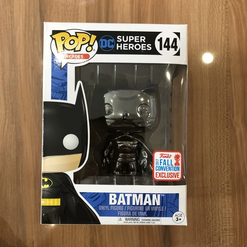 2017 NYCC эксклюзивный Funko pop официальный Бэтмен (черный хром) Ограниченная серия