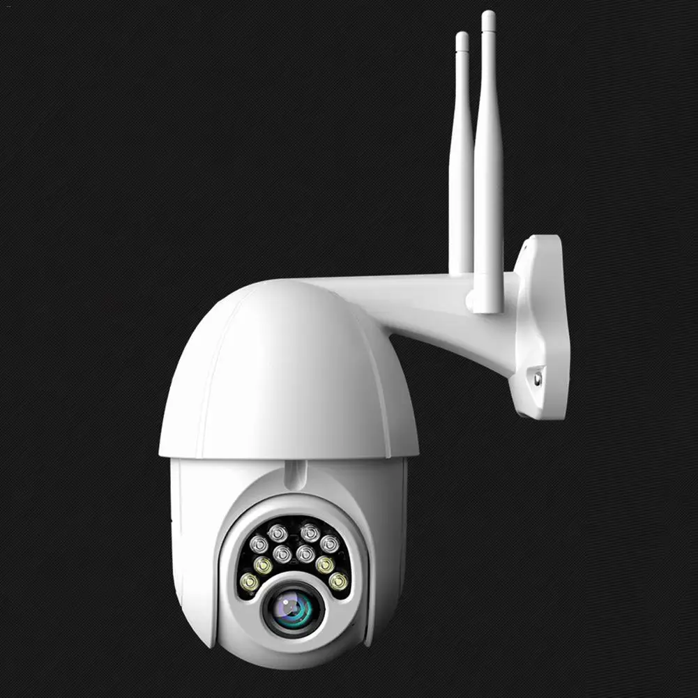 Мини купол домашней безопасности IP камера ночного видения обнаружения горячих точек с 10 светодиодными огнями 1080P 360 Вращение WiFi Открытый