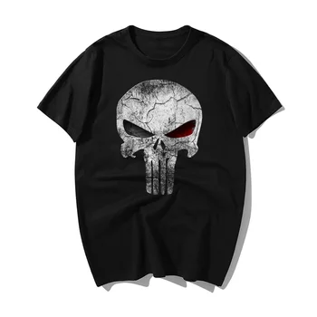 

Fashion Skull Short Sleeve T Shirt Clothes Funny Punk Clothing Gothic Tshirt Tees Men Hip Hop Punk High Quality Cotton Tshirt