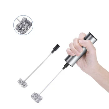 

Milk Frother Handheld Automatic Electric Egg Beater Drink Mixer Stick Blender Foam Maker With Triple Spring Whisk Head