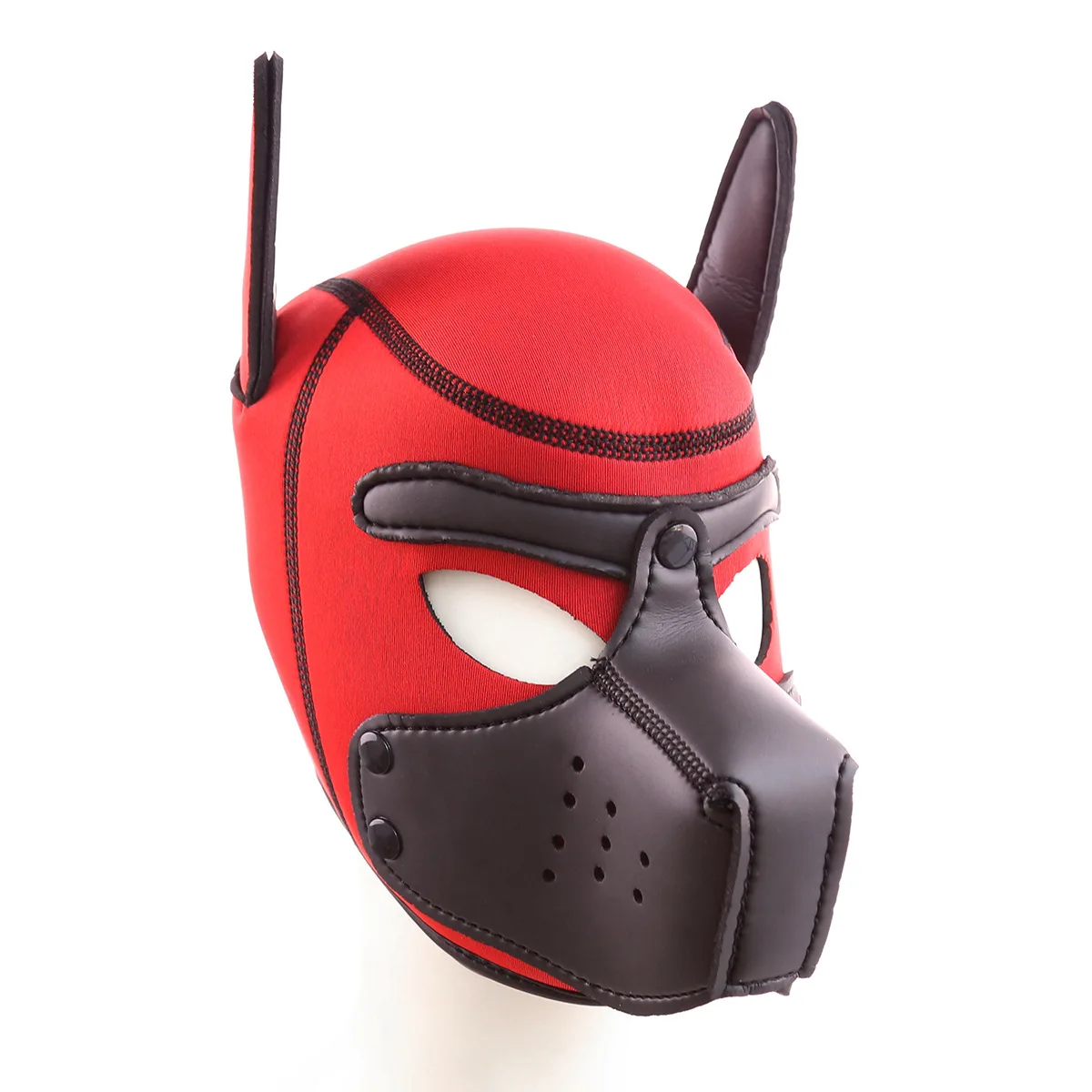 Dog Mask Soft Padded Neoprene Puppy Cosplay Role Play Full Head with Ears Dog Mask Soft Padded Neoprene Puppy Cosplay Role Play Full Head with Ears