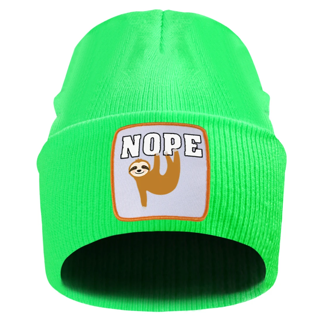 

Cartoon Cute Sloth Nope Knitted Hat For Mens Warmer Autumn Winter Woman Beanies Hat Fashion Hip-hop Casual Elastic Gorros Mujer